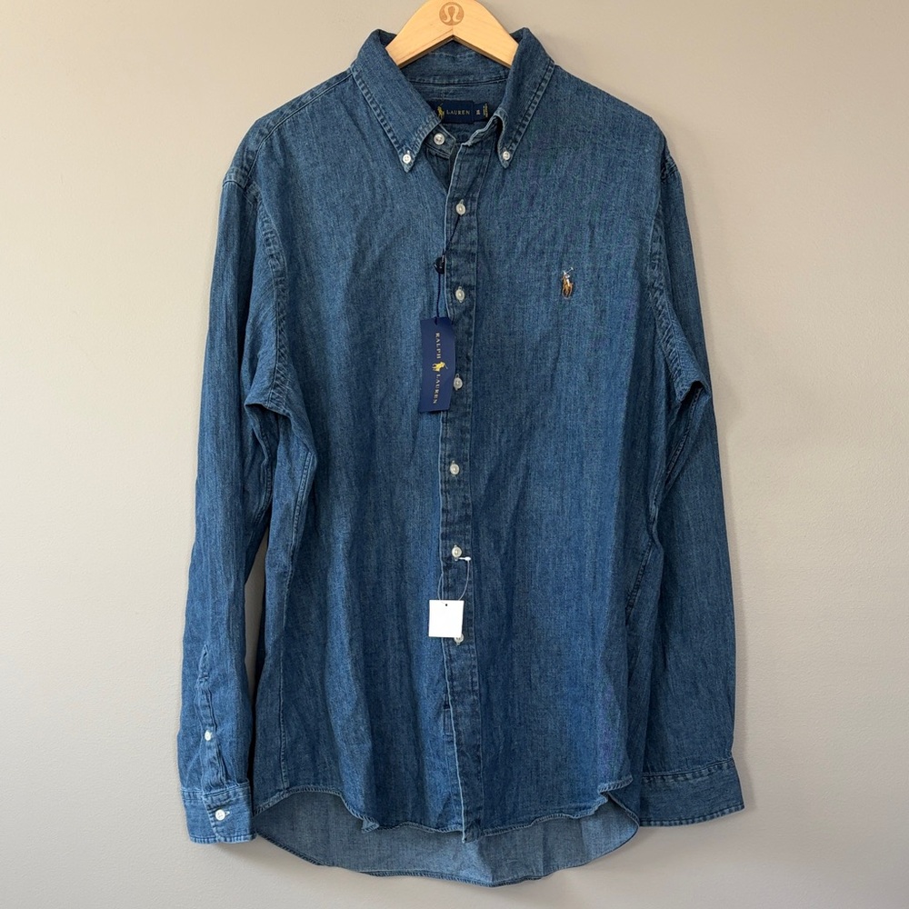 Polo Ralph Lauren Denim‎ Button Down Shirt Size XL Cotton Blue